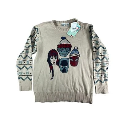 Disney Marvel Suéter Vacaciones Navidad Pullover Niños Grande Marrón Juventud Nuevo con Etiquetas Foto 1 de 4