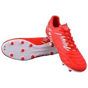 Vizari Scarpe/Tacchetti Calcio Uomo Valencia FG Terra Solida (Rosso/Bianco) - Foto 1 di 6