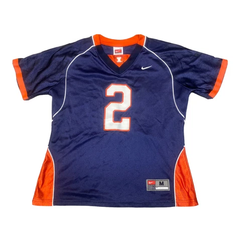 Illinois Fighting Illini Youth #2 Blue College Football Jersey by Nike Sz Medium Cover