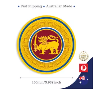 SRI LANKA CRICKET NATIONAL TEAM LOGO STICKER DECAL CAR TRUCK GLASS 100MM - Foto 1 di 1