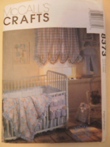 (1996) McCalls 8373 Nähmuster Kinder Babybett Quilt Bettdecke Windel Tasche Fenster