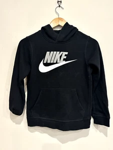 Nike Hoodie Boys Size Medium 137-147 cm Black Logo - Picture 1 of 5