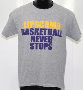 Lipscomb Bisons Basketball Never Stops Youth Large T-Shirt Gildan Dry Blend Gray - Picture 1 of 7