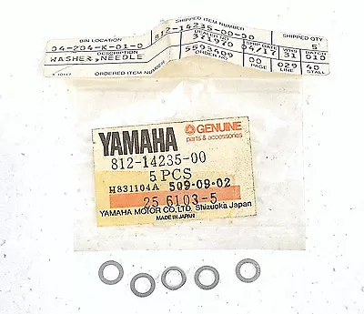 1976-80 Genuine Yamaha YZ125 DT400 Carburetor Needle Washer OEM 812-14235-00 NOS - Image 1 of 4