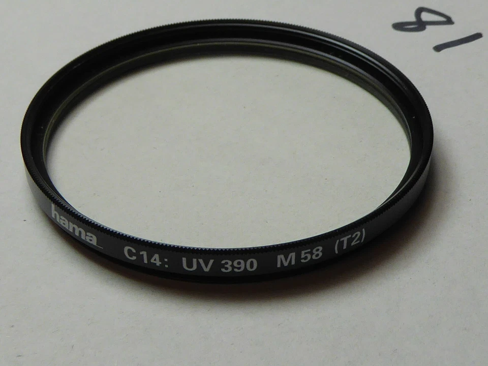 58MM  UV 390 HAMA LENS FILTER  c14 t2   C14 T2 M58  QUALITY GENUINE ORIGINAL  - Image 1 of 4
