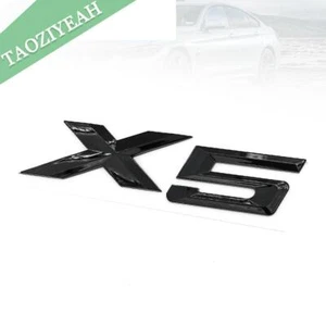 Gloss Black X5 Lettering Sticker Rear Trunk Tailgate Badge Emblem 2015-2023 ABS - Picture 1 of 1