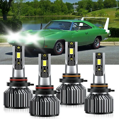 Para Chrysler Daytona 1992-1993 Bombilla Faro LED Luz Alta Baja 6500K Blanco Foto 1 de 4