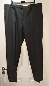 DEBENHAMS 1778 W44 L31 Black Formal Dress Trousers Pants Flat Front - Picture 1 of 10