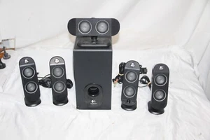 Logitech X-530 5.1 Channel Surround Sound PC Computer Speaker System READ M - Picture 1 of 17