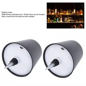 2pcs Wireless Bottle Lamp Rechargeable Warm Light & RGB Portable Table Lamp - Picture 1 of 22
