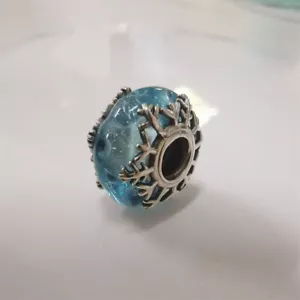 Pandora Charm Schneeflocke Blau Murano Winter - Bild 1 von 4