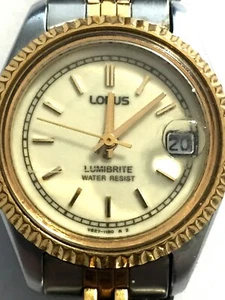 Lorus Watch Women 25mm Silver Gold Two Tone V827-0420 New Battery - Picture 1 of 3
