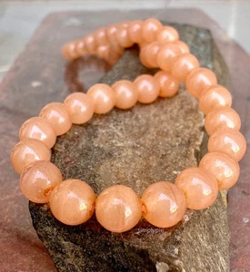 Pfirsich Alabaster Tschechisch Glasperlen 6 mm 25 Stück Druk Glatt Rund Perlen #GAR - Bild 1 von 5