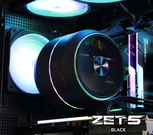 Zalman ZET 5 BLACK/WHITE  CPU Cooler Jet Engine-Inspired Cooling Design - Picture 1 of 18