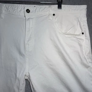 Johnnie-O Jeans Herren 40x32 Weiß Hugo Straight Fit Stretch Denim Hose Freizeit - Bild 1 von 7