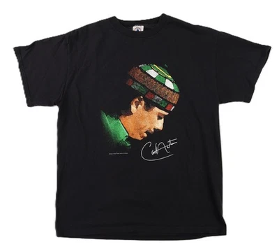 VTG 2000 Carlos Santana US Adult Large Black Supernatural Tour T Shirt Top - Image 1 of 4