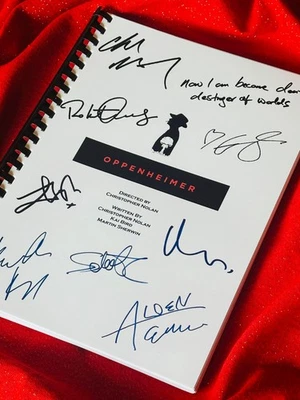 Oppenheimer, Movie Script, Cast Printed Signatures, Signed, Gift, Film  - Image 1 of 4