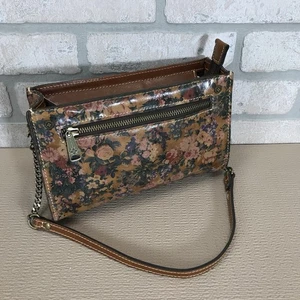 Patricia Nash Turati Leder Umhängetasche Vintage Blumen Brokat abnehmbarer Riemen - Bild 1 von 19