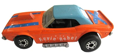 1975 Lesney Matchbox Superfast  REVIN REBEL Dodge Challenger Orange & Blue - Image 1 of 4