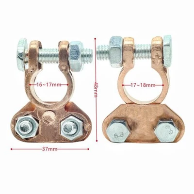 Универсальный клеммный соединитель зажима аккумулятора автомобиля грузовика медная головка ворса 16–18 мм - Изображение 1 из 4