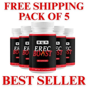 (5 Pack) Erec Boost Pills, Maximize Energy, Vitality & Stamina 300 Capsules - Picture 1 of 9