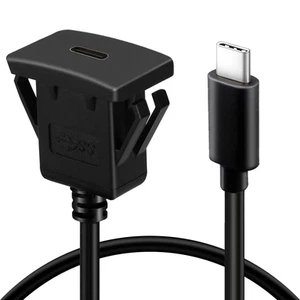 BATIGE Square Type C 3.1 Car Flush Mount Cable USB C 3.1 Panel Mount Male to Fem - Picture 1 of 12