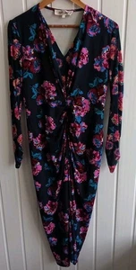 Diane Von Furstenberg Fitted Long Floral Dress Size Large CS - Picture 1 of 5