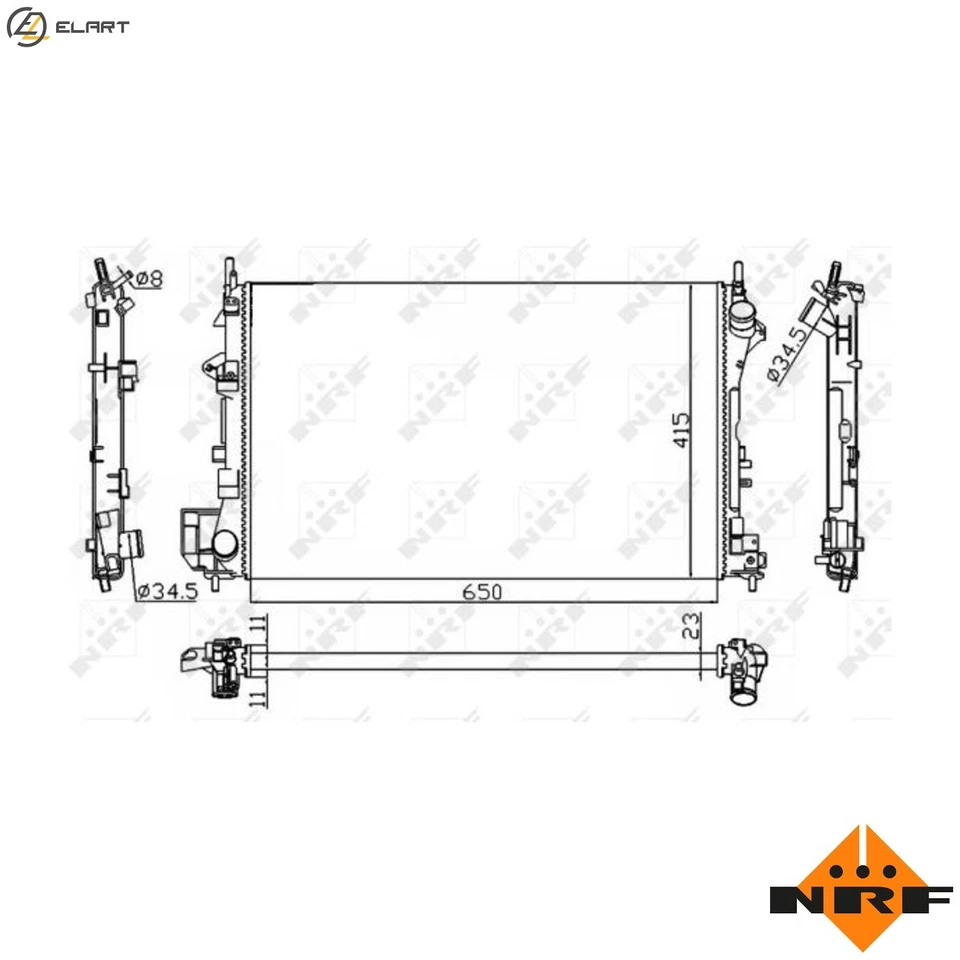 RADIATOR ENGINE COOLING 58203A FOR Z18XE/18XELD223LB207E/B207L/B207R 2.0L 4cyl - Image 1 of 4