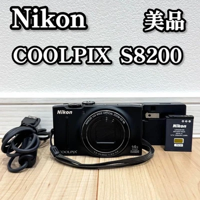 Компактный цифровой фотоаппарат Nikon COOLPIX S8200, черный, протестирован, отличное состояние товара - Изображение 1 из 4