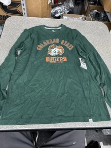 Colorado State Rams Mens Large Shirt LongSleeve Green NCAA - Picture 1 of 5