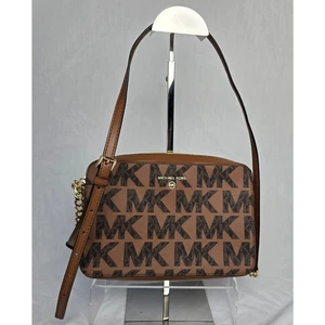 Michael Kors Jet Set Charm EW Crossbody Bag Lugg Multi Brown NWPT - Picture 1 of 17