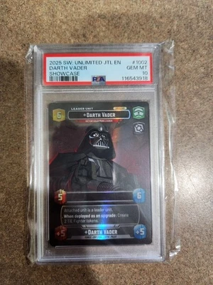 🌟 2025 Star Wars Unlimited JTL Darth Vader Showcase 1002 Victor Squadron PSA 10 - Image 1 of 2