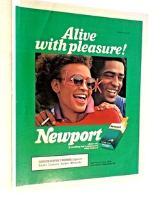 Newport Cigarettes Alive With Pleasure 1988 Printanzeige ganze Seite - Bild 1 von 1