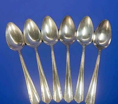 5 PC. TABLESPOONS Wm Roger A1 Plus Oneida LTD 1934 Malibu Pattern - Image 1 of 4