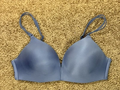 Sujetador Victoria's Secret Azul Marino Sin Alambres 36C Flexible Cobertura Completa Ajustable Foto 1 de 4