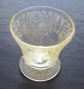 Hazel Atlas Florentine # 2 Poppy Yellow 5 Oz Tumbler 3 1/4" - Picture 1 of 4