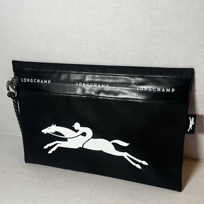 Bolsa Longchamp Le Pliage Energy Pouch negra/blanca Foto 1 de 4