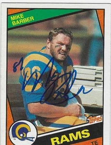Mike Barber Los Angeles Rams/ Louisiana Tech Personally Autographed Card - Picture 1 of 1