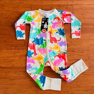 Bonds Baby Rainbow Dinosaur Red Blue Green Pink White Wondersuit Size 1 BNWT - Picture 1 of 3