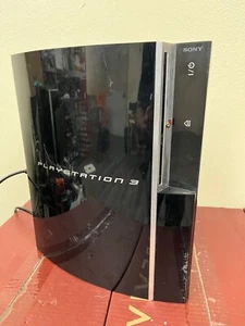 Sony PlayStation PS3 40GB Console Fat Model CECHG01 FOR PARTS NOT WORKING - - Picture 1 of 8