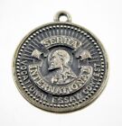 Serra International Essay Contest Unmarked Sterling Silver Medal Mary on Side