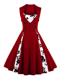 50er Jahre Stlye Swing Cocktail Party Kleid - 3XL (CD13) - Bild 1 von 3