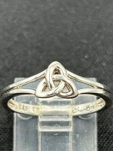Neu ShanOre Sterlingsilber irisch schottisch Trinity Liebe Knoten Claddagh Ring Größen - Bild 1 von 5
