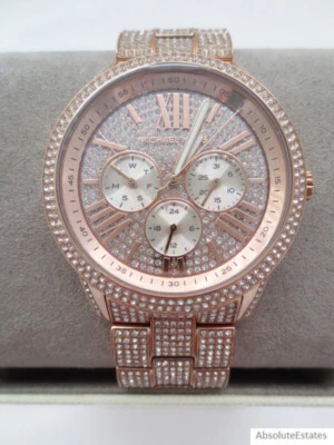 NEW Michael Kors Bradshaw Rose Gold Extreme Gliz Watch MK6933 NIB Unisex Ladies - Image 1 of 4