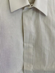 Vintage French man COUTURE POPLIN SHIRT COTTON pintucks c 1930 - Picture 1 of 12