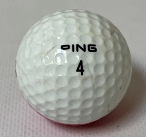 Vintage Two Tone Ping Karsten No Logo Eye #4 White & Pink Golf Ball NICE - Picture 1 of 4