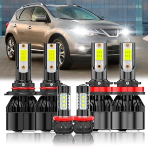 For Nissan Murano 2009 2010 2011 2012 2013 2014 6X LED Headlight Fog Light Bulbs - Picture 1 of 14
