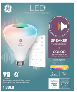 GE 65 -Watt EQ BR30 Color-changing Medium base (E-26) Dimmable Smart LED Spot Fl - Picture 1 of 4