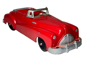 RARE ALL ORIGINAL HUBLEY KIDDIE TOY RED / SILVER CHRYSLER CONVERTIBLE #458 7" - Picture 1 of 9