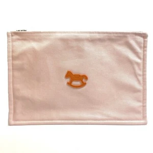 UNUSED HERMES accessory case Adada Dot GM flat Pouch cotton pink - Picture 1 of 11